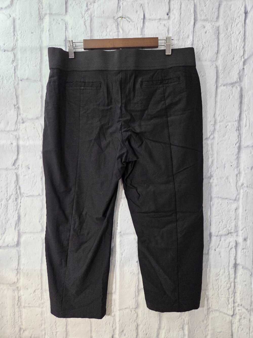 Simply Vera VeraWang Extra Large Black Comfort Band Pull On Straight Leg Pants - Picture 4 of 9